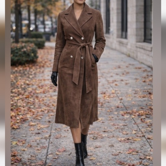 Rebecca Minkoff Jackets & Blazers - REBECCA MINKOFF Suede Long Trench Coat